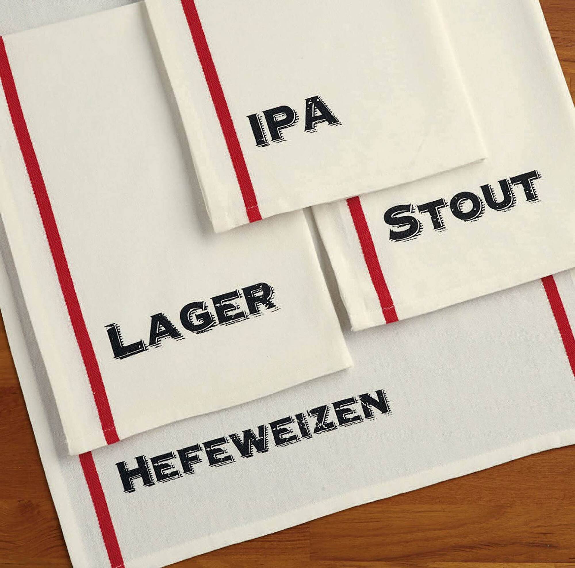 DII® Assorted Beer Pub Print Dishtowel (Set of 4)